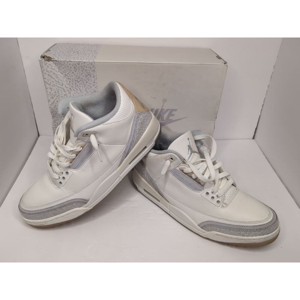 Air Jordan 3 Retro Craft Ivory Grey Mist Size 11.5 With Box